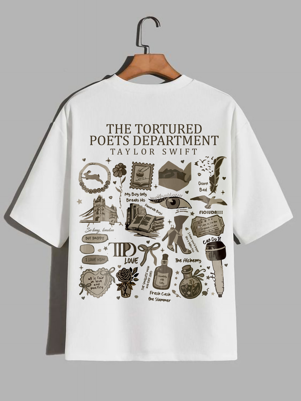 Urban Zenith Taylor Swift Minimalist White T-Shirt