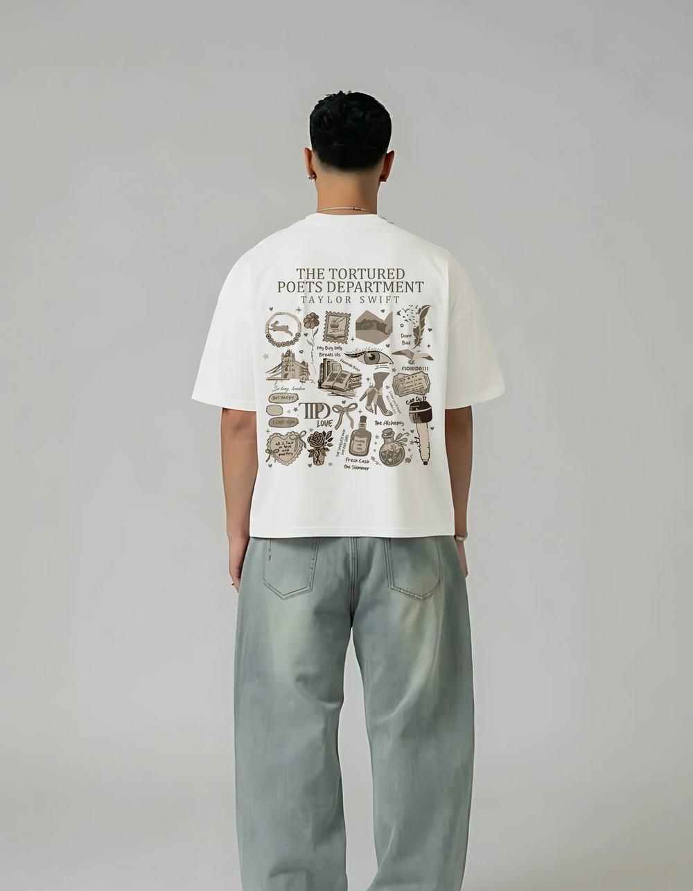 Urban Zenith Taylor Swift Minimalist White T-Shirt