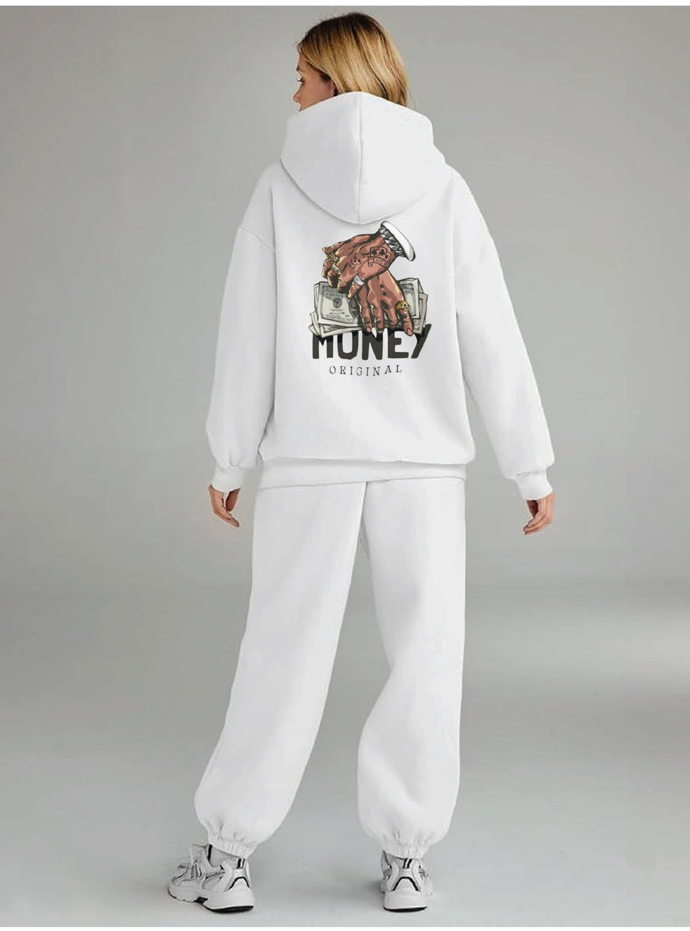 Urban Zenith Money Original Oversized Hoodie – White
