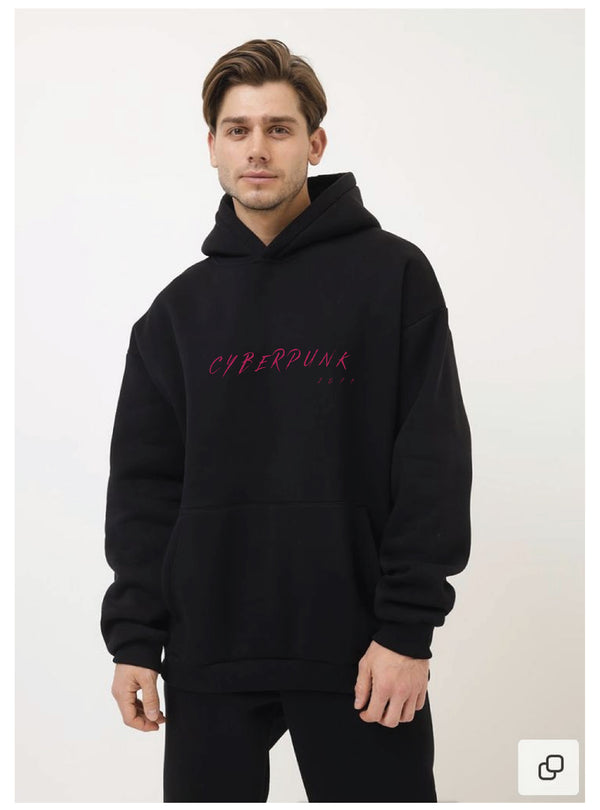 Urban Zenith Neon Demon Oversized Hoodie – Black