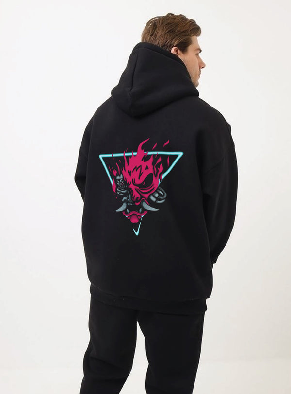 Urban Zenith Neon Demon Oversized Hoodie – Black