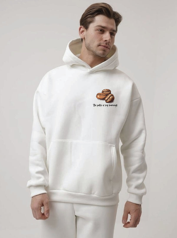 Urban Zenith Anatomical Heart Oversized Hoodie – White