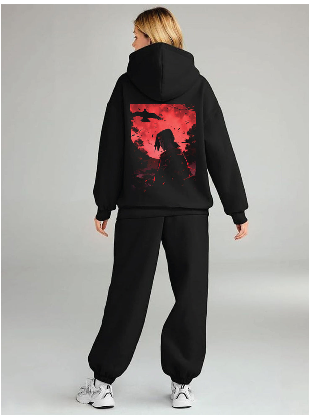 Urban Zenith Oversized Hoodie – Itachi Red Aura Edition