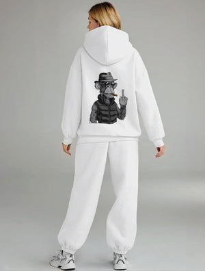 Urban Zenith White Oversized Hoodie – Street Ape Attitude Edition
