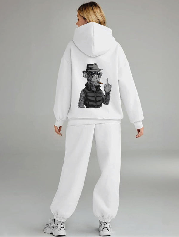 Urban Zenith White Oversized Hoodie – Street Ape Attitude Edition